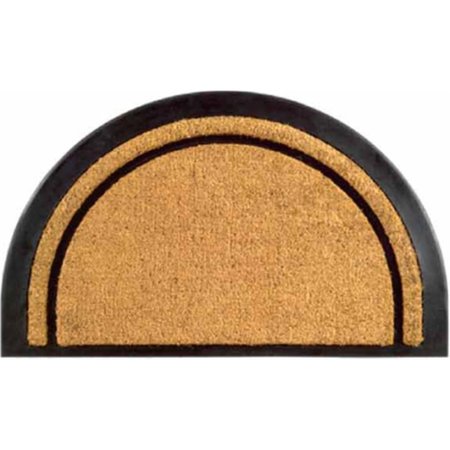 JENSENDISTRIBUTIONSERVICES Rubber Back Coir Doormat York Half-round MI1581585